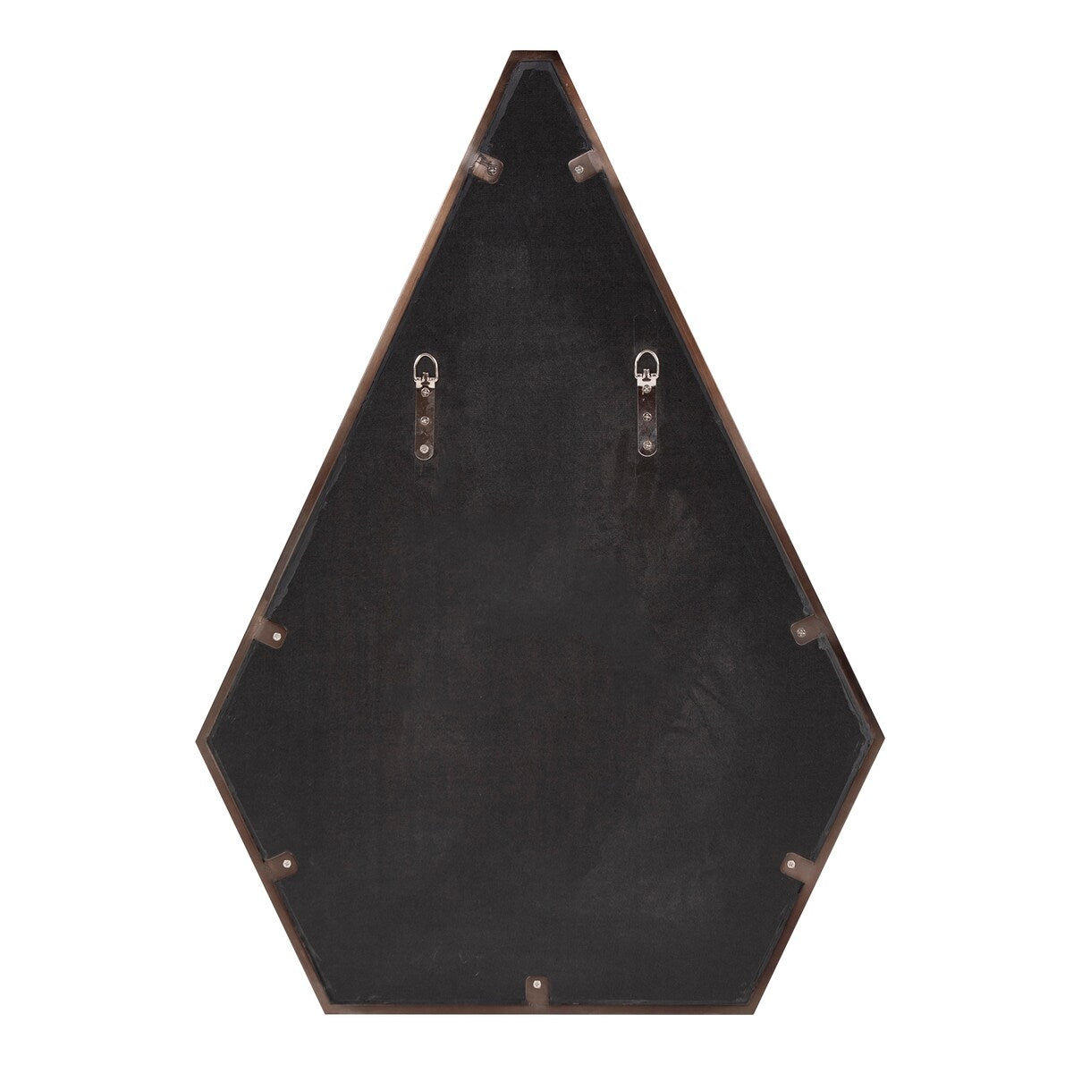 Allan Andrews 5 Sided Triangular Stainless Steel Framed Wall Mirror - 33"H x 24"W