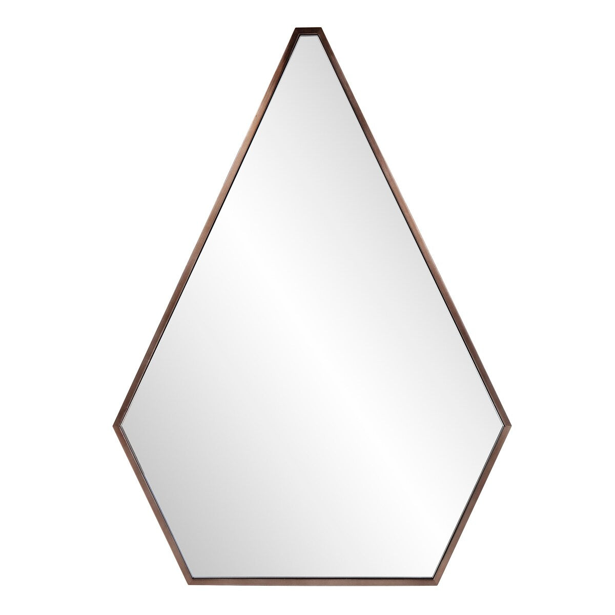 Allan Andrews 5 Sided Triangular Stainless Steel Framed Wall Mirror - 33"H x 24"W