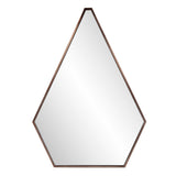 Allan Andrews 5 Sided Triangular Stainless Steel Framed Wall Mirror - 33"H x 24"W