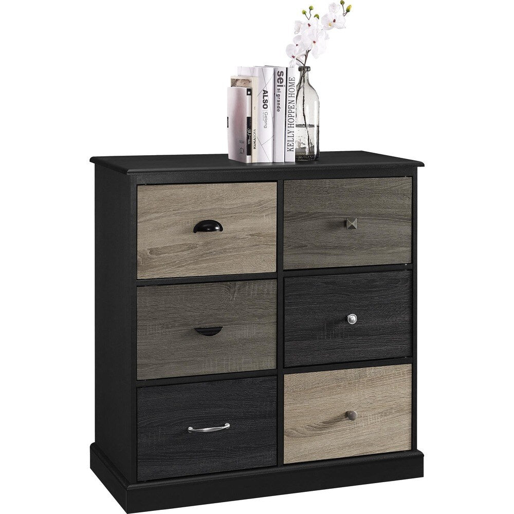 Ameriwood Home Blackburn 6-door Storage Cabinet with Multi-colored Door Fronts