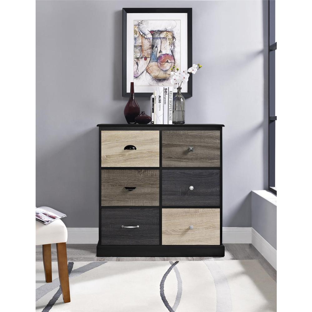 Ameriwood Home Blackburn 6-door Storage Cabinet with Multi-colored Door Fronts