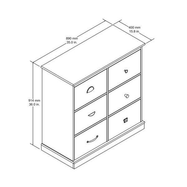 Ameriwood Home Blackburn 6-door Storage Cabinet with Multi-colored Door Fronts