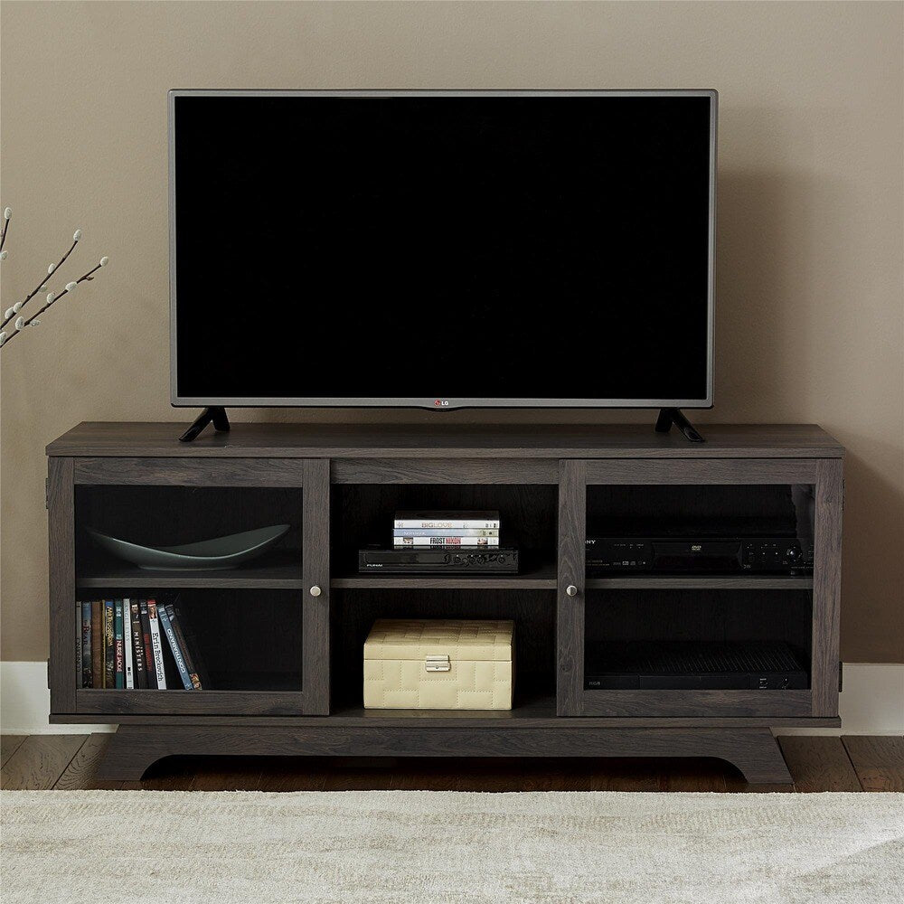 Ameriwood Home Englewood Weathered Oak 55-inch TV Stand - n/a