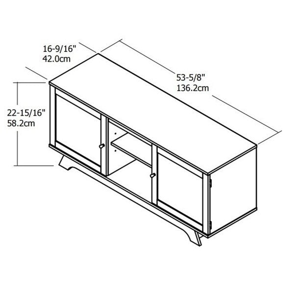 Ameriwood Home Englewood Weathered Oak 55-inch TV Stand - n/a
