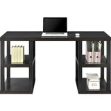 Ameriwood Home Stanley Black Oak Deluxe Parsons Computer Desk