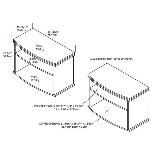 Altra Buckner Swivel Top Black TV stand