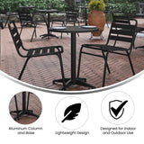 Aluminum/ Stainless Steel 23.5-inch Round Indoor/ Outdoor Table
