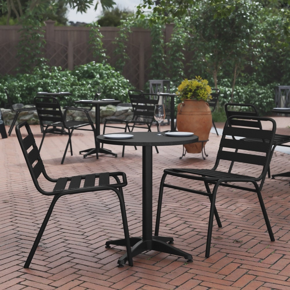 Aluminum/ Stainless Steel 23.5-inch Round Indoor/ Outdoor Table