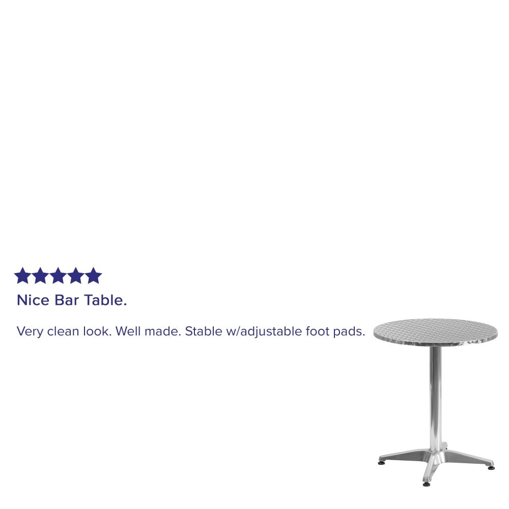 Aluminum/ Stainless Steel 23.5-inch Round Indoor/ Outdoor Table