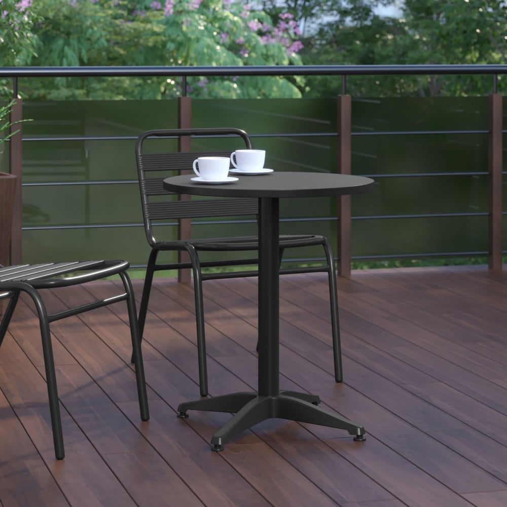 Aluminum/ Stainless Steel 23.5-inch Round Indoor/ Outdoor Table