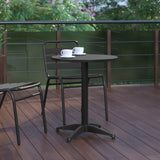 Aluminum/ Stainless Steel 23.5-inch Round Indoor/ Outdoor Table
