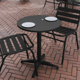 Aluminum/ Stainless Steel 23.5-inch Round Indoor/ Outdoor Table