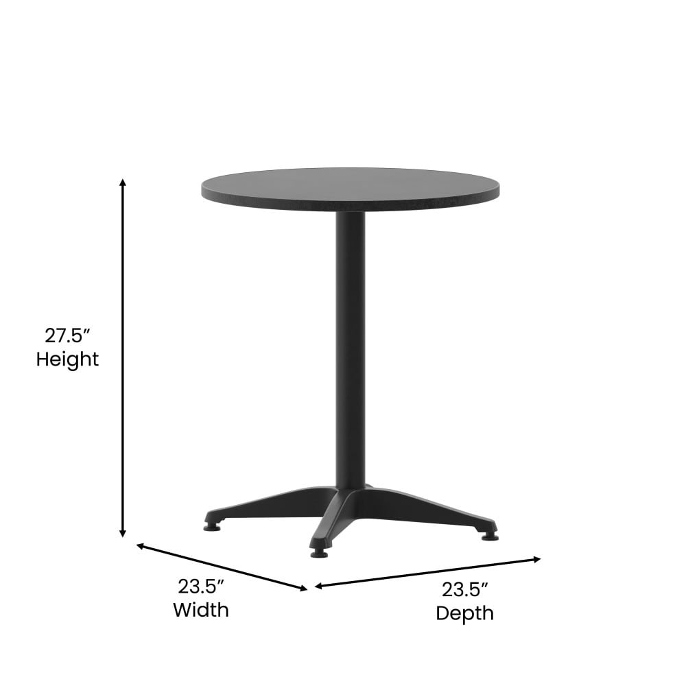 Aluminum/ Stainless Steel 23.5-inch Round Indoor/ Outdoor Table
