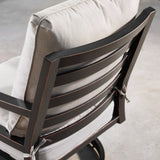 Aluminum 44in Fire Table Set with Four Swivel Rockers & Accessories