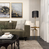 Aluminum Metal Tray Inspired Top Accent Table with 3 Tripod Legs - Gold, Silver or Black - Roche River Decor