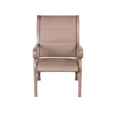 Aluminum Patio Chat Set with Faux Wood Top Table & Quick Dry Cushioning 4PCS SET