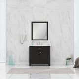 Alya Bath Norwalk 36 Bathroom Vanity Espresso with Marble Top