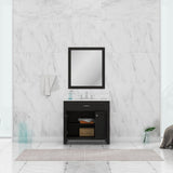 Alya Bath Norwalk 36 Bathroom Vanity Espresso with Marble Top