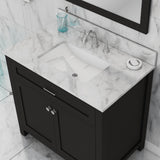 Alya Bath Norwalk 36 Bathroom Vanity Espresso with Marble Top