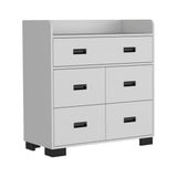 Alyn 33-inch Wide Dresser with 4 Legs, 4 Drawers, 1 Double Drawer