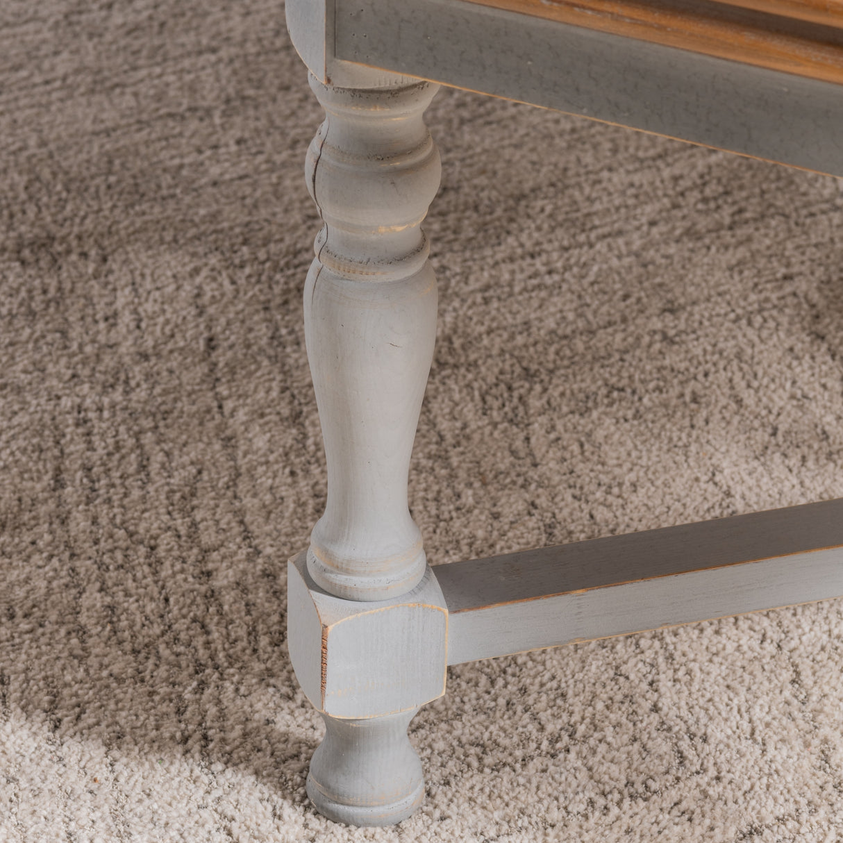 Alyson 33" Square Gray Wooden Coffee Table - 33" Sq x 19.5"H