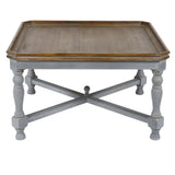 Alyson 33" Square Gray Wooden Coffee Table - 33" Sq x 19.5"H