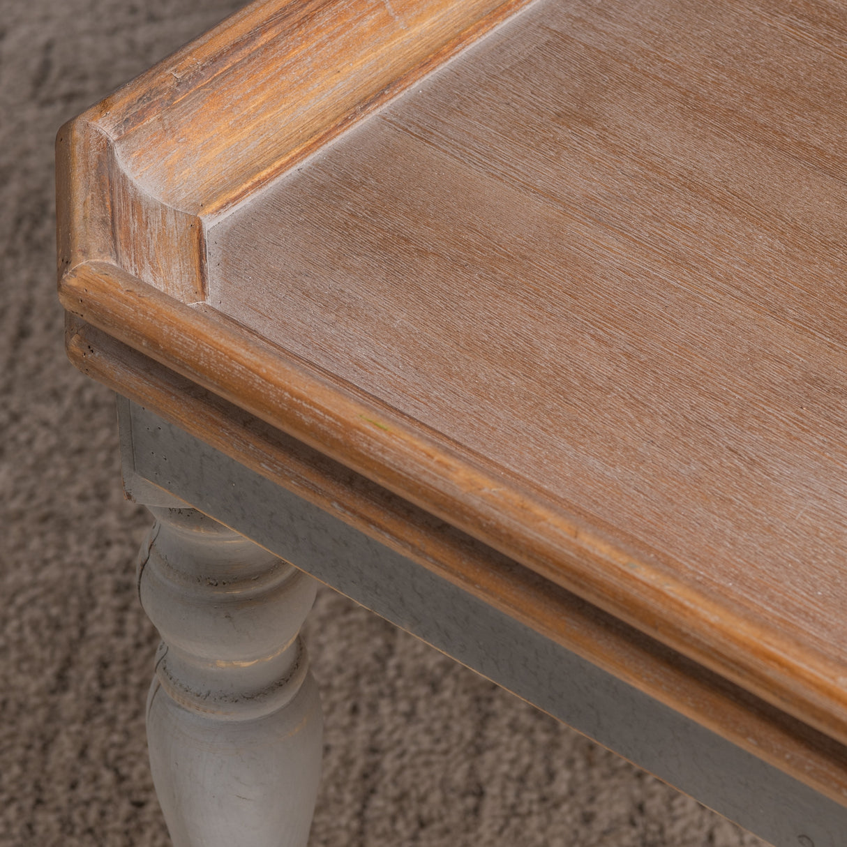 Alyson 33" Square Gray Wooden Coffee Table - 33" Sq x 19.5"H