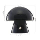 Alyson 7" Contemporary Bohemian Rechargeable/Cordless Iron Integrated LED Mushroom Table Lamp, by JONATHAN Y