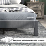 Furniture of America Alyssa Modern Velvet Upholstered Platform Bed with Channel Headboard and Wooden Slats