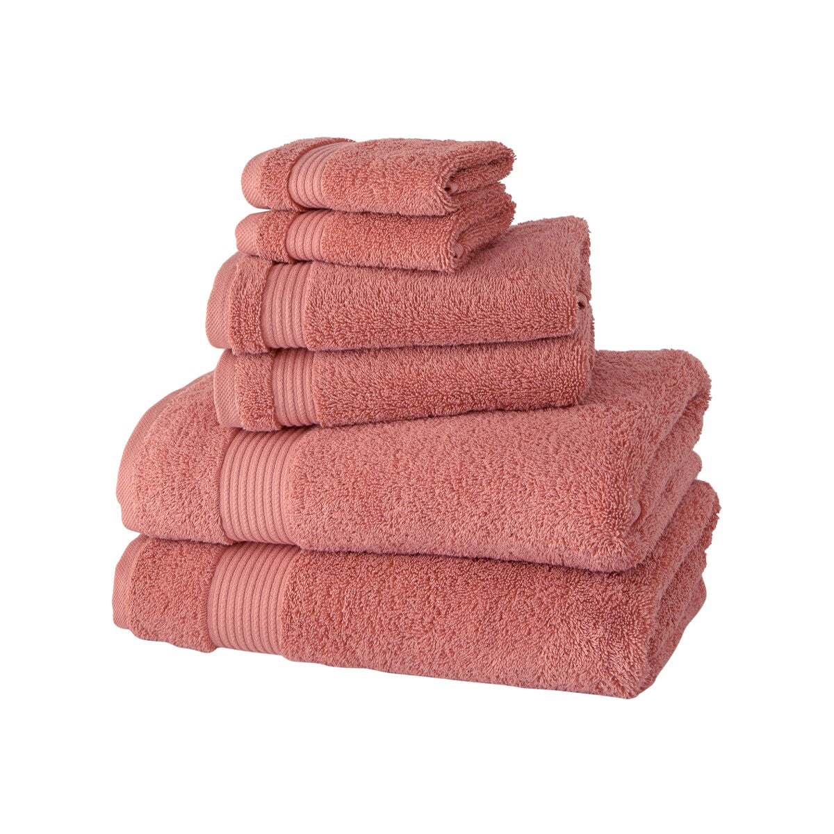 Amadeus Luxury Turkish Cotton Soft Bath Towels Set of 6PC - Canyon Clay