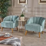 Amaia Modern Velvet Club Chairs (Set of 2) by Christopher Knight Home