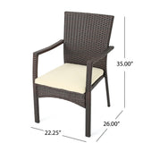 Amanda Wood and Wicker 9-piece Dining Set by Christopher Knight Home