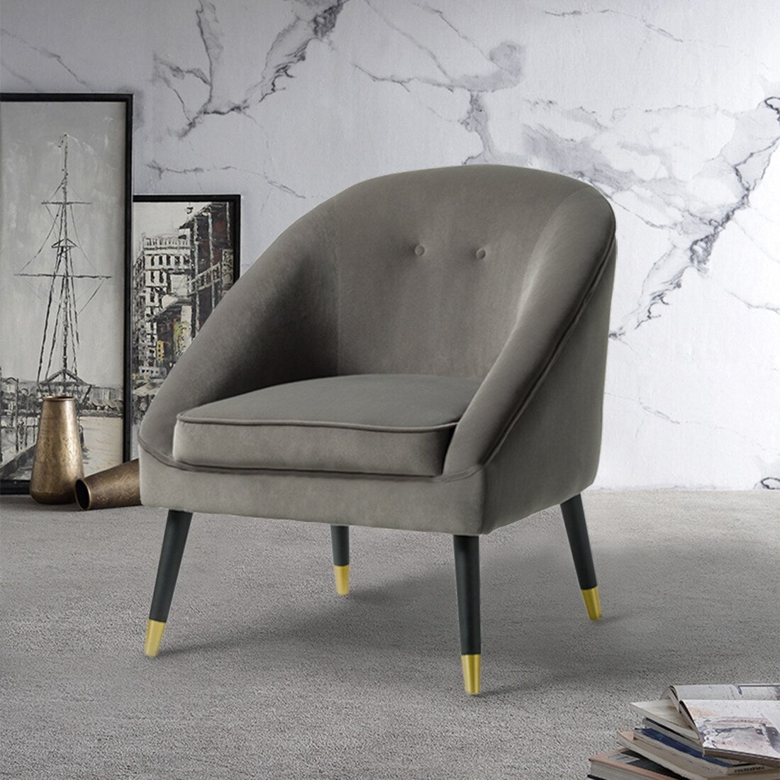 Amane Modren Barrel Chair by HULALA HOME