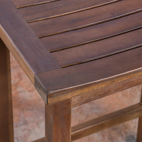 Amantani Outdoor Acacia Counter Stool (Set of 2) by Christopher Knight Home