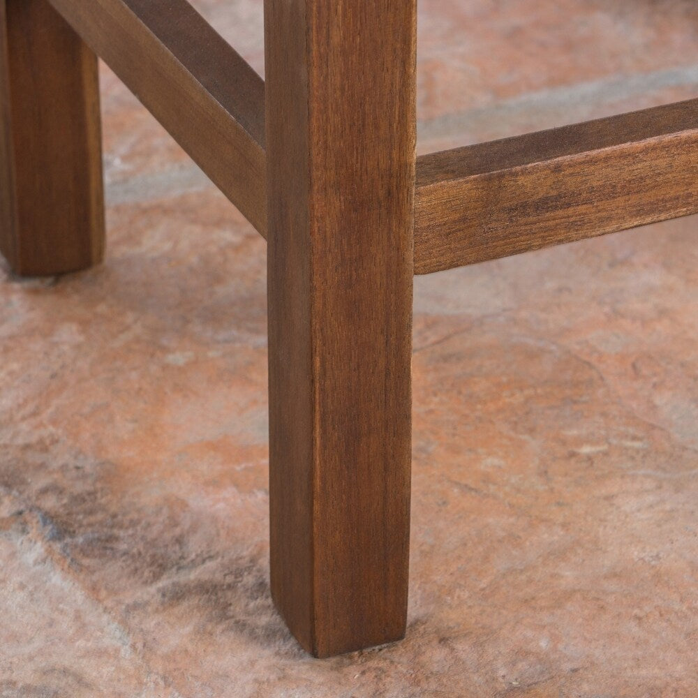 Amantani Outdoor Acacia Counter Stool (Set of 2) by Christopher Knight Home