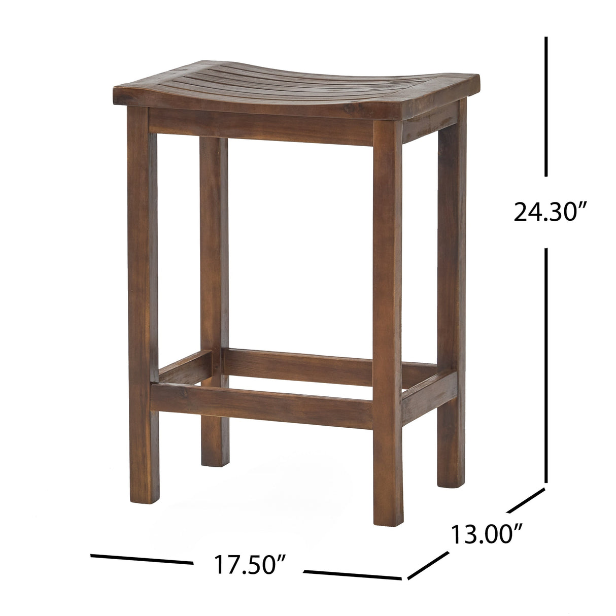 Amantani Outdoor Acacia Counter Stool (Set of 4) by Christopher Knight Home