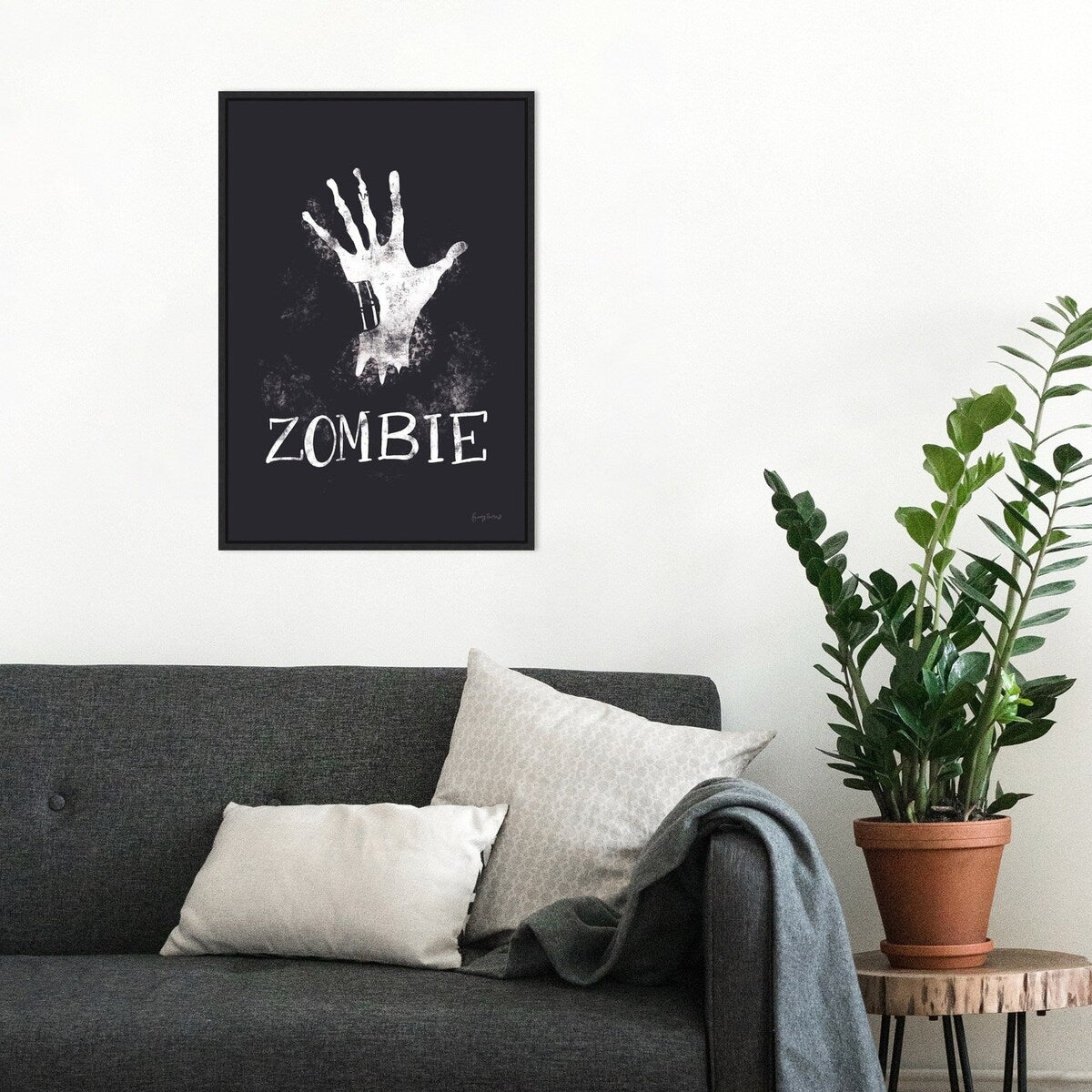 Amanti Art Sophisticated Spooky X - Zombie Framed Canvas Wall Art