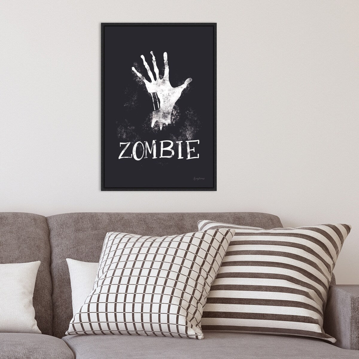 Amanti Art Sophisticated Spooky X - Zombie Framed Canvas Wall Art