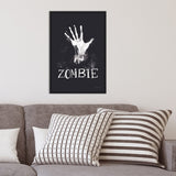 Amanti Art Sophisticated Spooky X - Zombie Framed Canvas Wall Art