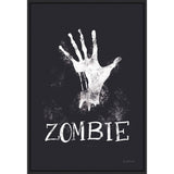 Amanti Art Sophisticated Spooky X - Zombie Framed Canvas Wall Art