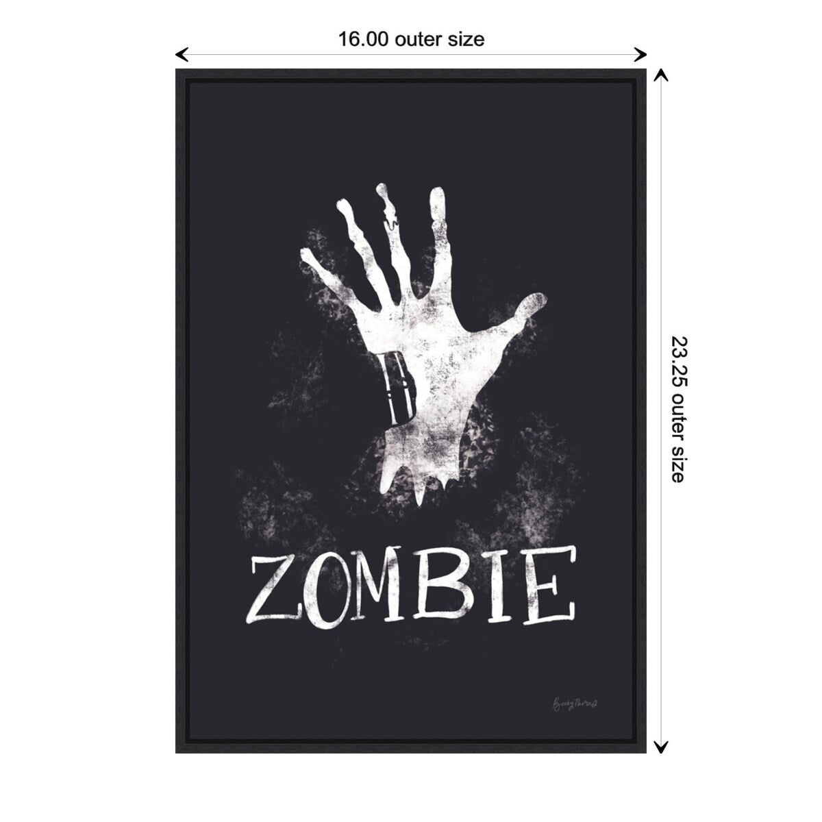 Amanti Art Sophisticated Spooky X - Zombie Framed Canvas Wall Art