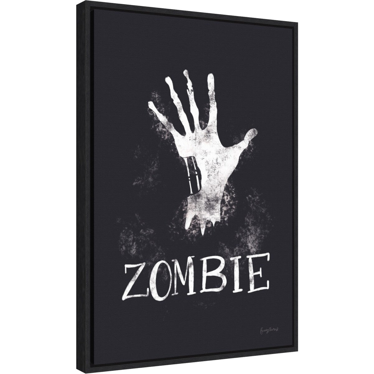 Amanti Art Sophisticated Spooky X - Zombie Framed Canvas Wall Art
