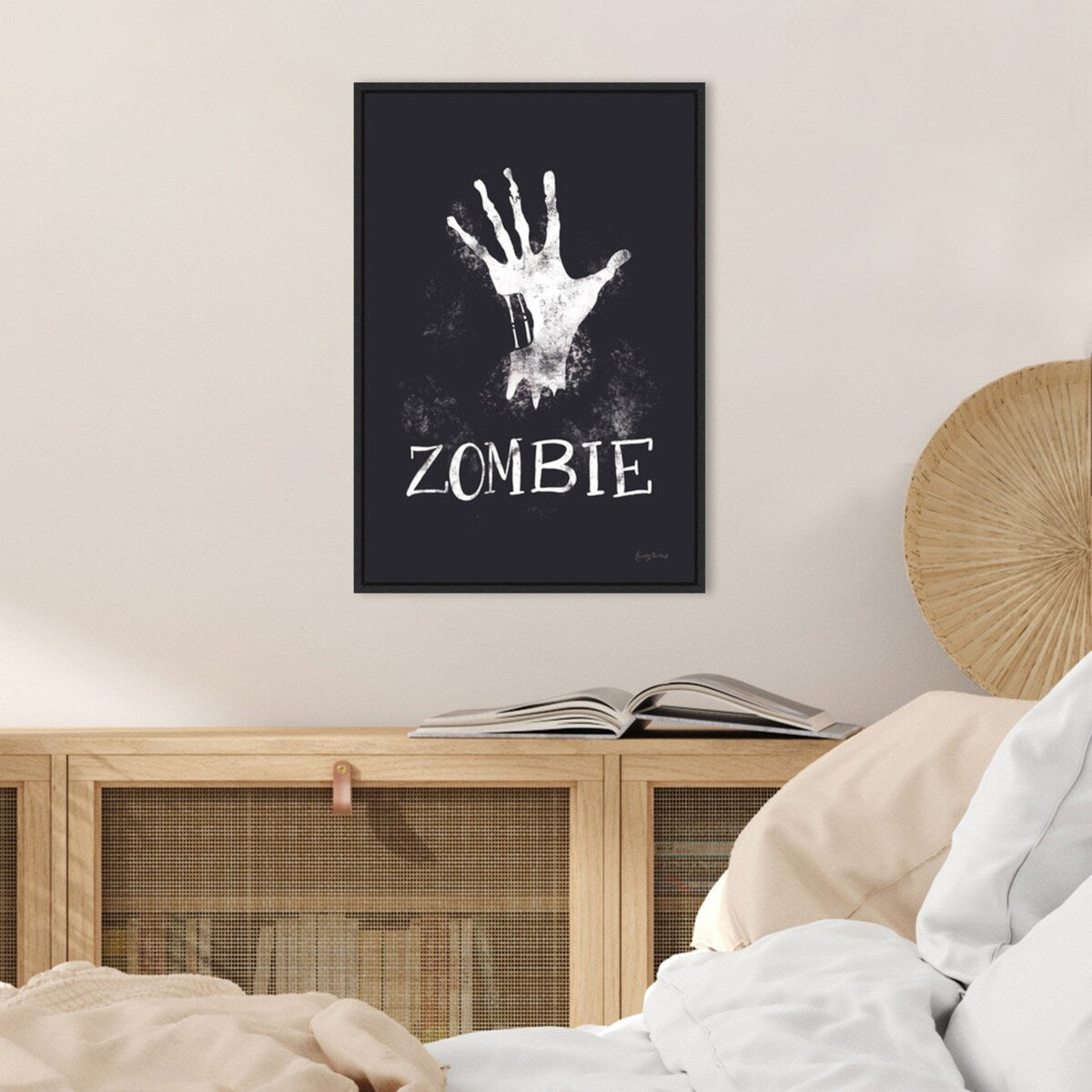 Amanti Art Sophisticated Spooky X - Zombie Framed Canvas Wall Art