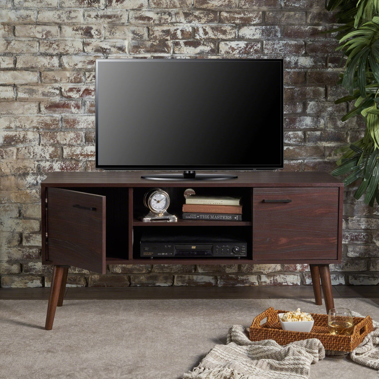 Amarah Mid-century Modern Wood TV Stand by Christopher Knight Home