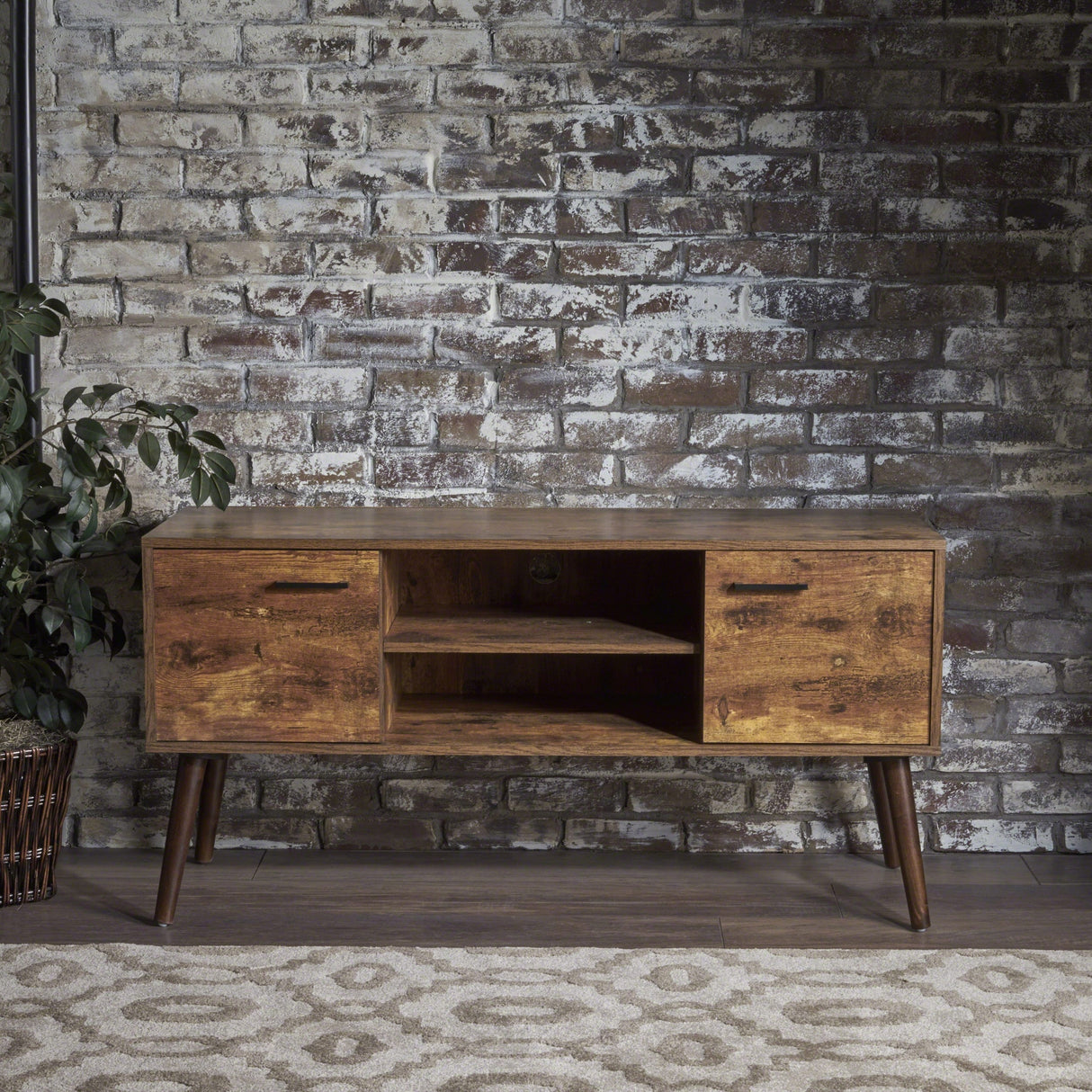Amarah Mid-century Modern Wood TV Stand by Christopher Knight Home
