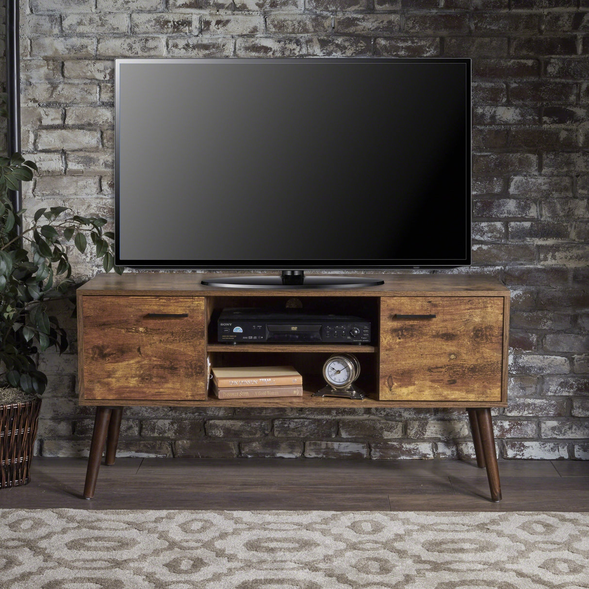 Amarah Mid-century Modern Wood TV Stand by Christopher Knight Home