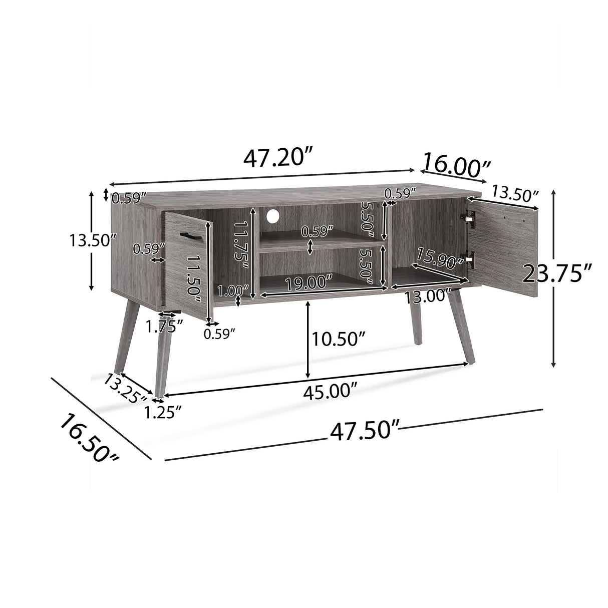 Amarah Mid-century Modern Wood TV Stand by Christopher Knight Home