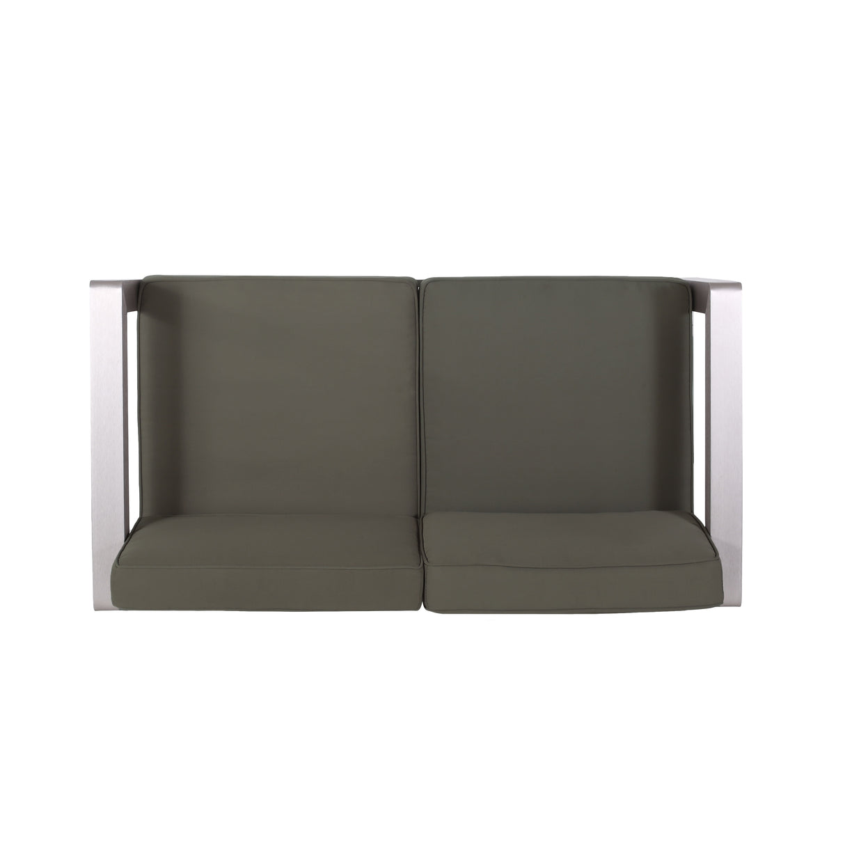 Amata Outdoor Modern 4 Seater Aluminum Chat Set with Fire Pit and Tank Holder by Christopher Knight Home