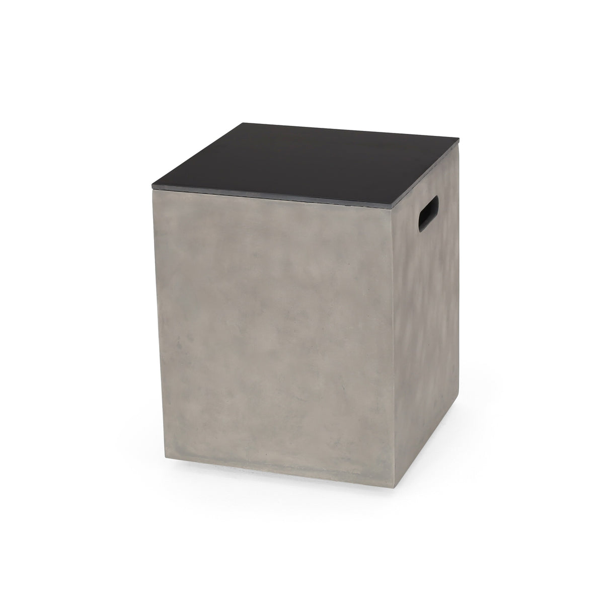 Amata Outdoor Modern 4 Seater Aluminum Chat Set with Fire Pit and Tank Holder by Christopher Knight Home