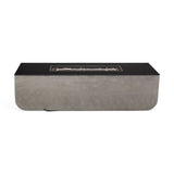 Amata Outdoor Modern 4 Seater Aluminum Chat Set with Fire Pit and Tank Holder by Christopher Knight Home